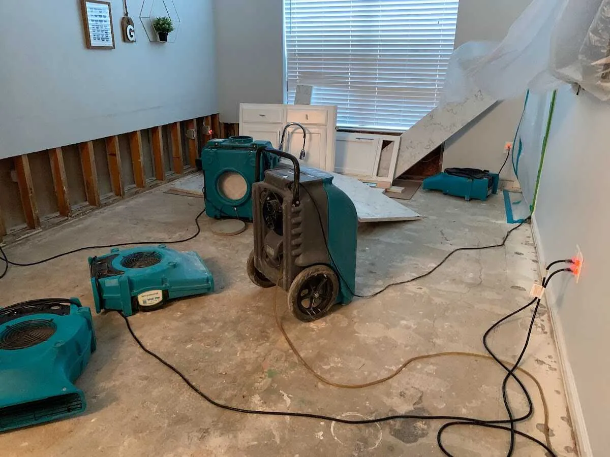 Dehumidifier in flood-cut room for Water Extraction & Removal in Fruitvale